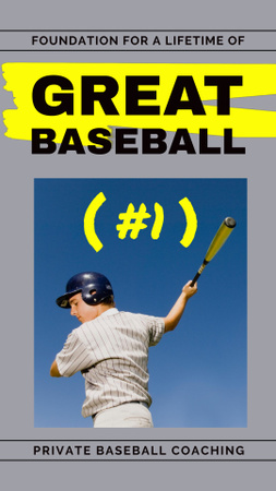 Designvorlage Baseball Coaching Offer für Instagram Video Story
