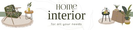 Plantilla de diseño de Anuncio de Cozy Home Interior Ebay Store Billboard 