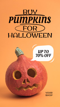 Halloween Pumpkins Sale Offer Instagram Story Modelo de Design