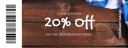 Anúncio de menu festivo na celebração da Oktoberfest Coupon Modelo de Design