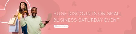 Huge Discounts on Small Business Saturday Event Twitter Design Template