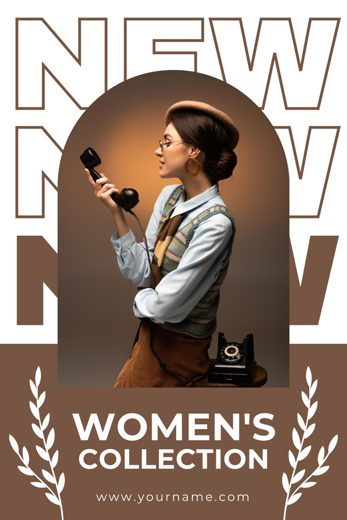 Modèle de visuel Women's Collection Ad on Women's Day - Pinterest