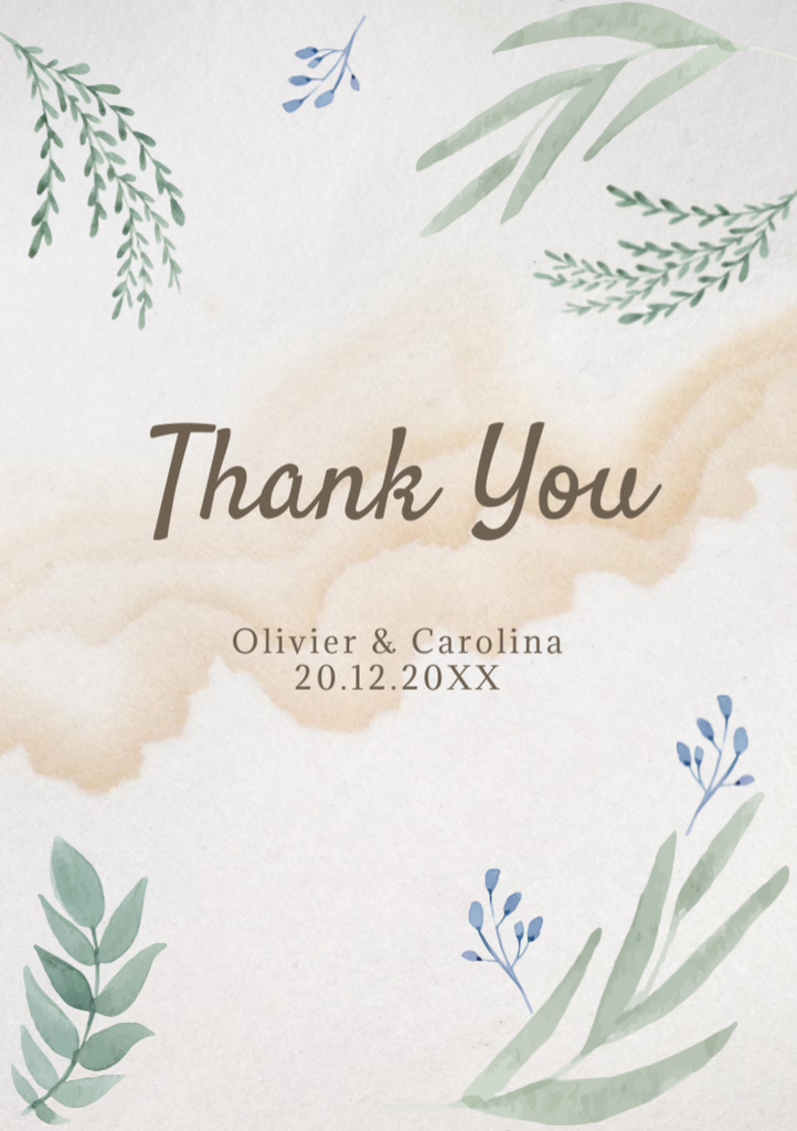Thank You for Visiting Our Event Postcard A5 Vertical Design Template