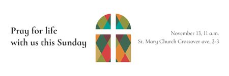 Plantilla de diseño de Pray for life with us this Sunday Twitter 