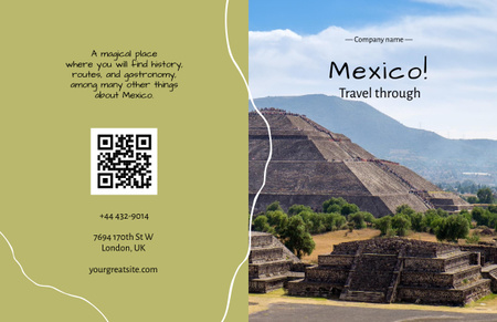 Tour to Mexico Brochure 11x17in Bi-fold Šablona návrhu