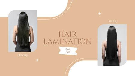 Hair Lamination Service With Discount In Salon Full HD video Design Template