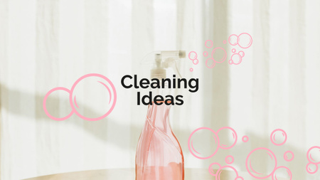 Designvorlage Cleaning Tips with Detergent bottle für Youtube