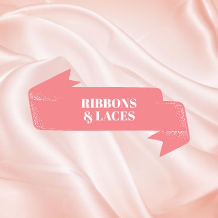 Ribbons and Laces Ad Logo Tasarım Şablonu