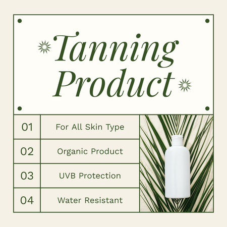 Platilla de diseño List of Benefits of Tanning Cosmetics Instagram
