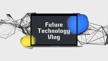 Template di design Struttura Con Future Tech Vlog In Bianco YouTube intro