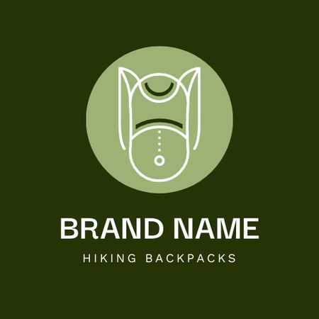 Travel Backpacks Sale Offer Animated Logo Πρότυπο σχεδίασης