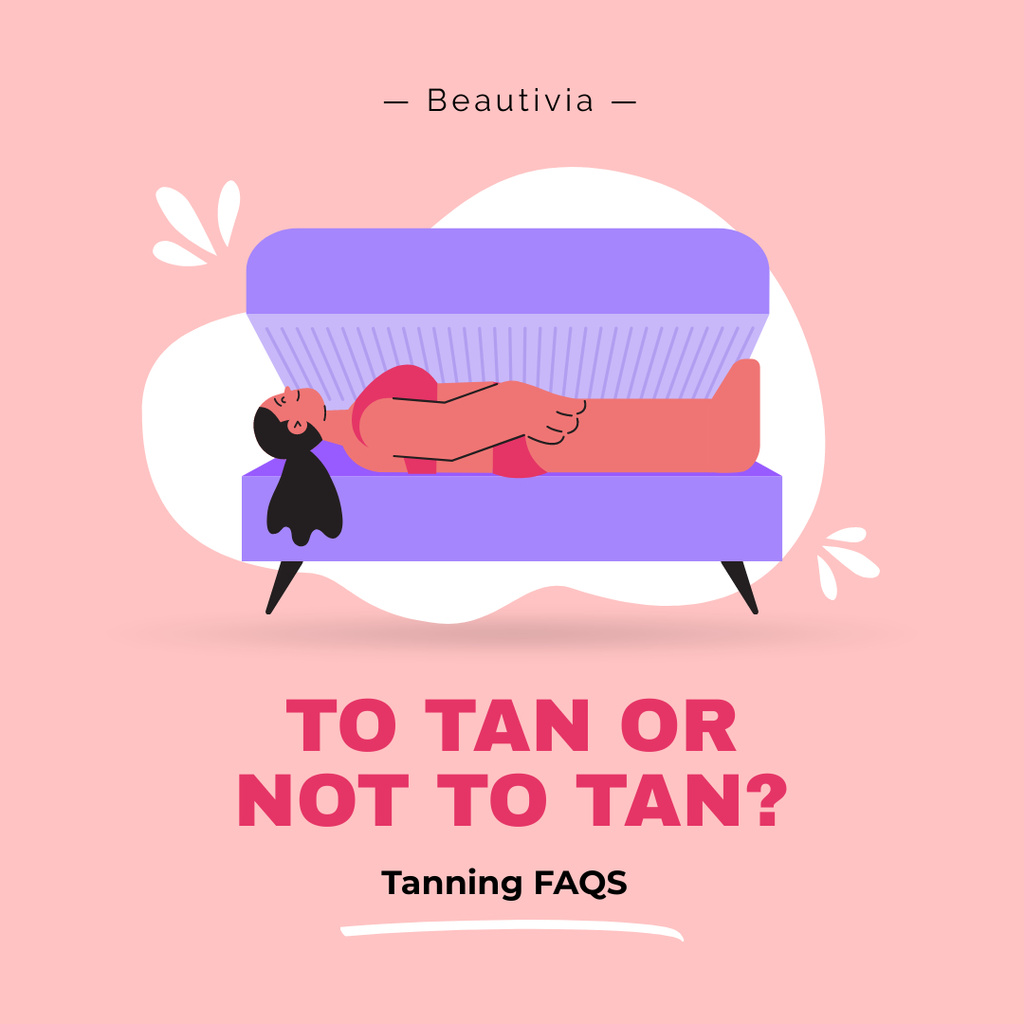Ontwerpsjabloon van Instagram van Tanning Tips Ad