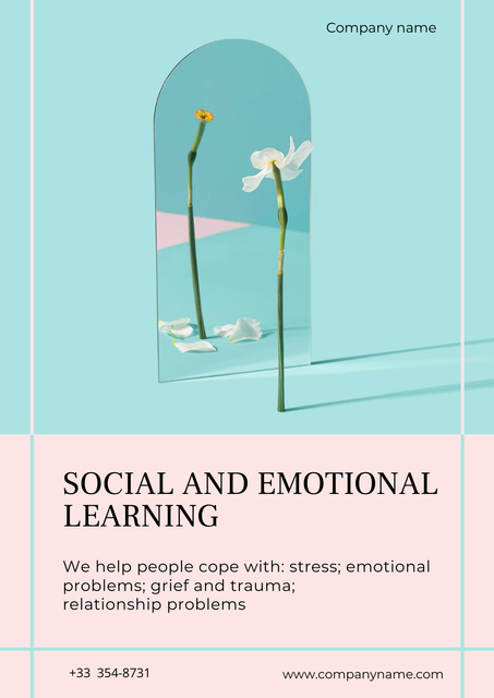 Plantilla de diseño de Social and Emotional Learning Poster 