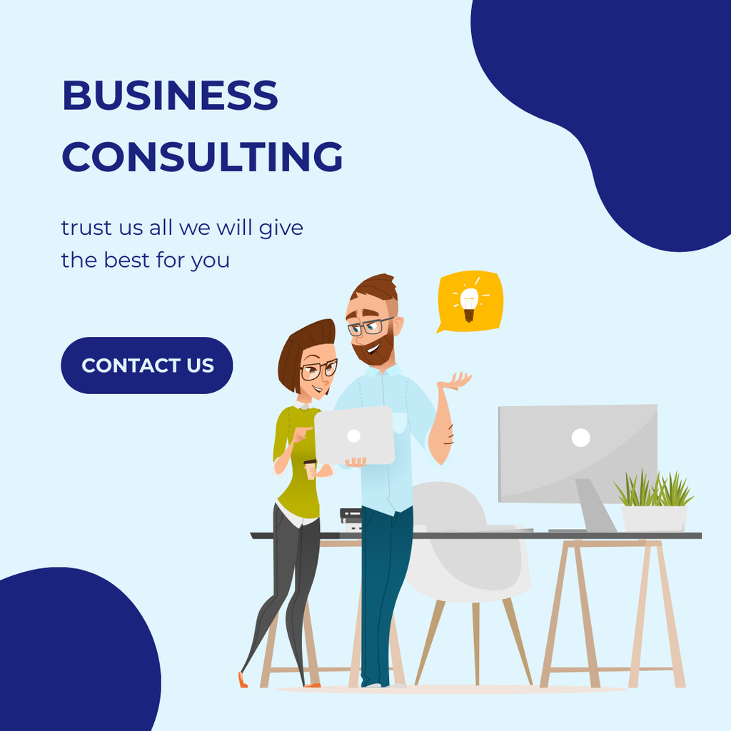 Business Consulting Support Instagram Design Template