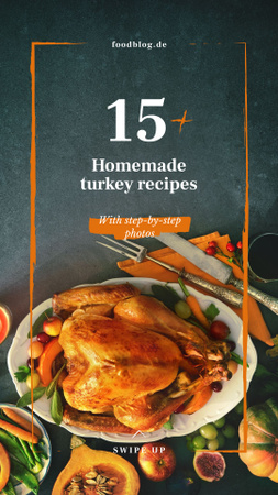 Wholesome Roasted Turkey Cooking Tips For Thanksgiving Instagram Story Design Template