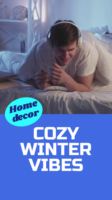 Designvorlage Winter Home Decor Sale Offer für Instagram Video Story