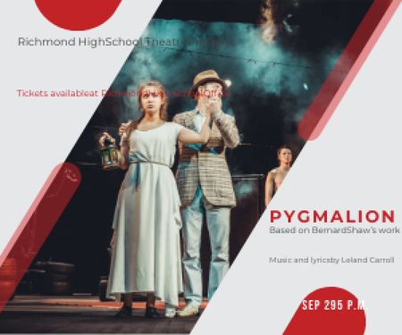 Pygmalion performance in Richmond High Theater Medium Rectangle tervezősablon
