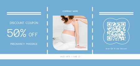 Template di design Pregnancy Body Massage Offer at Half Price Coupon Din Large