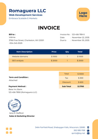 (COPY) Purple Minimalist Invoice for Design Graphic Studio Template Template Invoice – шаблон для дизайна