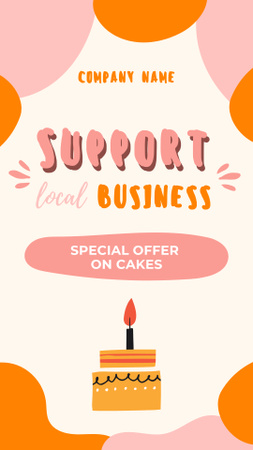 Special Offer On Cakes on Small Business Saturday Instagram Story Design Template