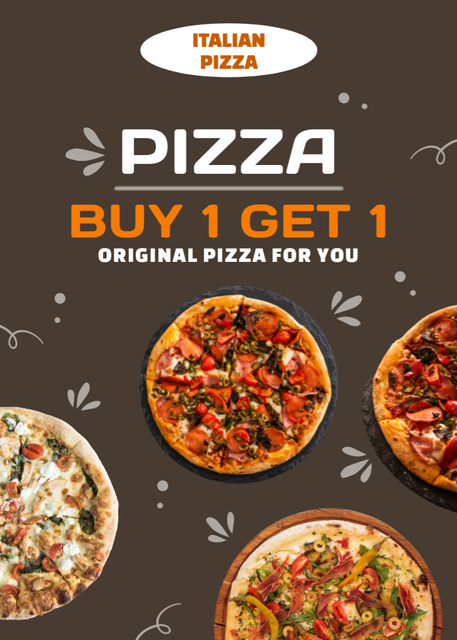 Szablon projektu Promotional Offer for Original Pizza Flayer