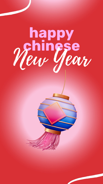 Designvorlage Happy Chinese New Year für Instagram Video Story