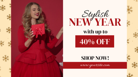 Stylish New Year Apparel And Gift At Discounts Full HD video Design Template