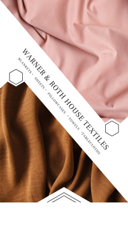 konforlu yatak odalı tekstil tekstili Instagram Story Tasarım Şablonu