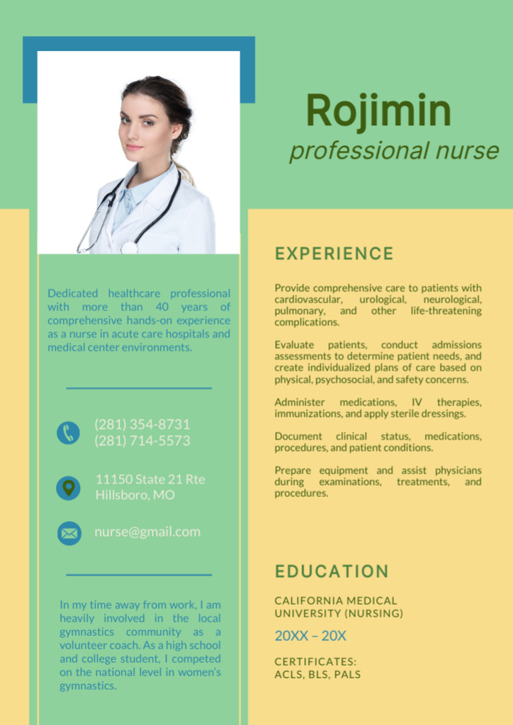Modèle de visuel Doctor Candidate Resume - Resume