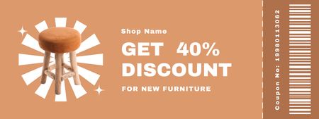 Furniture Sale Orange Coupon Design Template