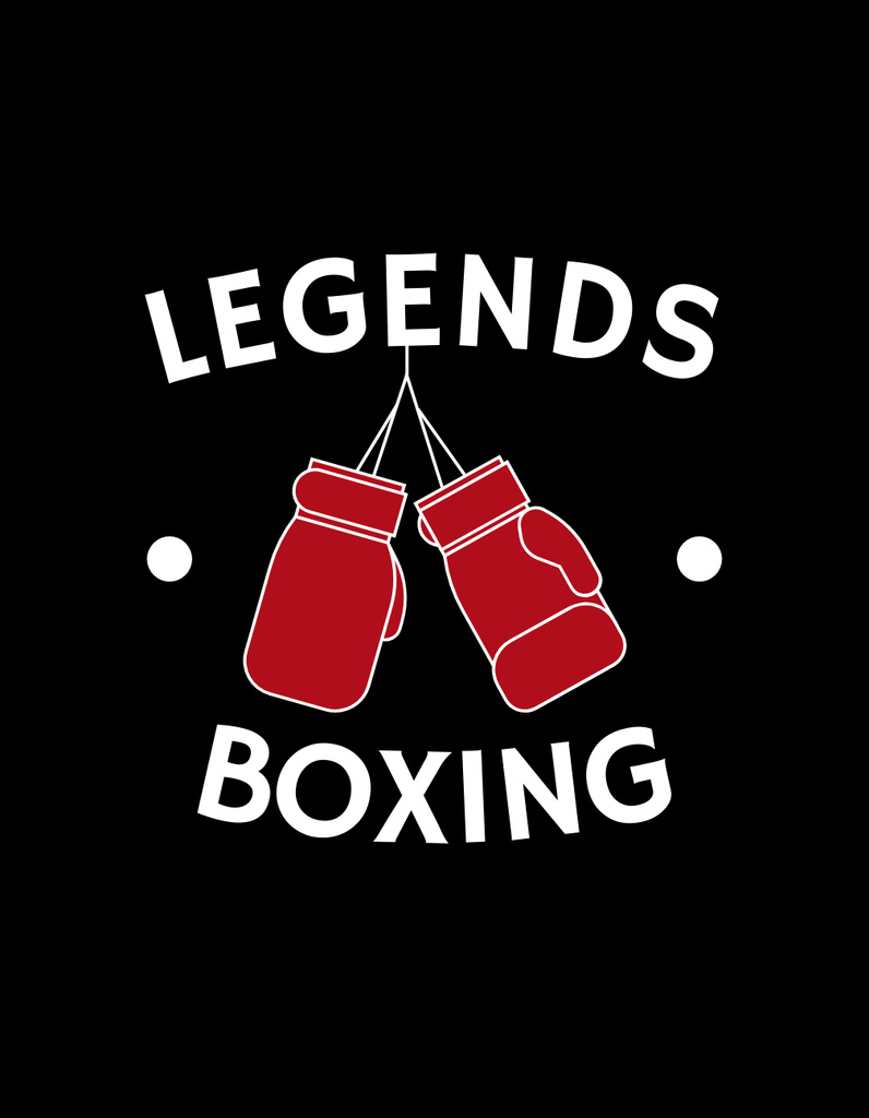 Boxing Classes Invitation T-Shirt – шаблон для дизайна