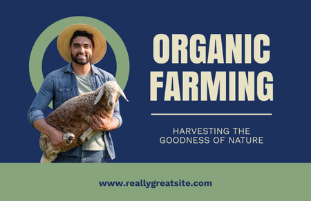 Organic Farming Foods Business Card 85x55mm Design Template