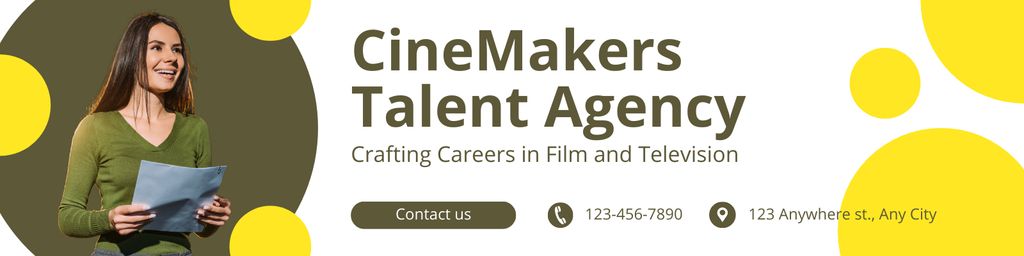 Ontwerpsjabloon van Twitter van Talent Agency Services
