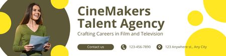 Talent Agency -palvelut Twitter Design Template