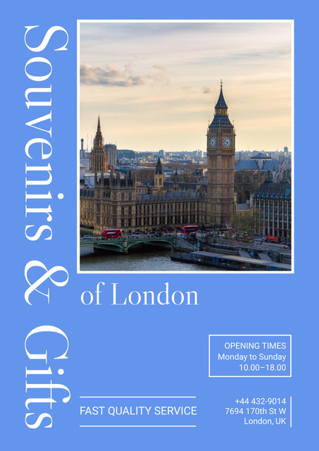 Modèle de visuel Tour to London - Poster