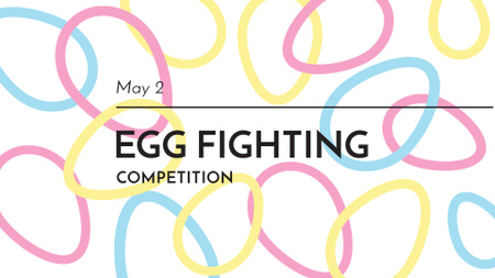 Easter Egg Fighting Competition Announcement FB event cover Design Template