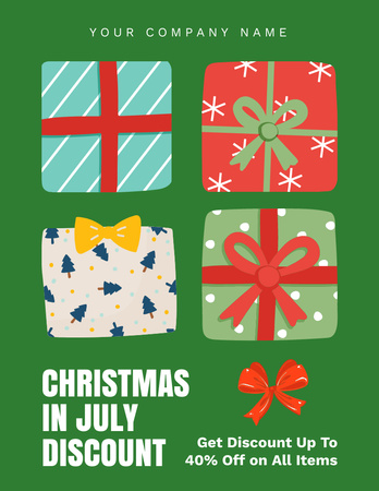 Spectacular Christmas Sale Items Announcement for July Flyer 8.5x11in Šablona návrhu