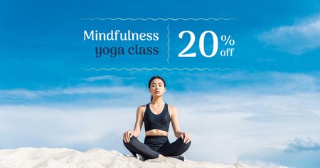 Mindfulness Yoga Class Ad Facebook AD Šablona návrhu