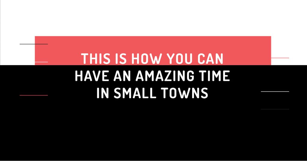 Ontwerpsjabloon van Facebook AD van Citation about amazing time in small towns