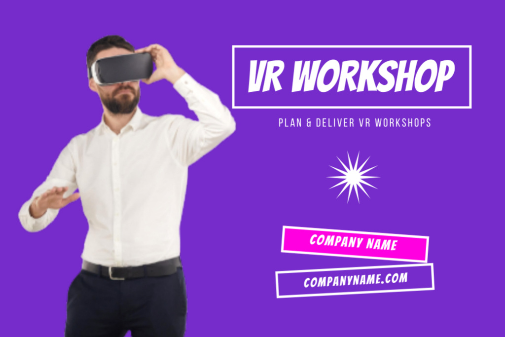 Virtual Workshop Announcement Postcard 4x6in Design Template