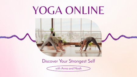 Incrível canal on-line de ioga com exercícios YouTube intro Modelo de Design