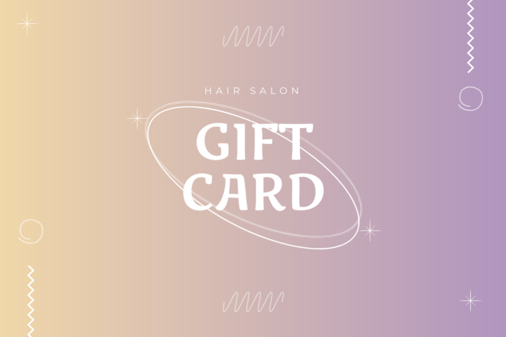 Discount on Hair Services Gift Certificate Πρότυπο σχεδίασης