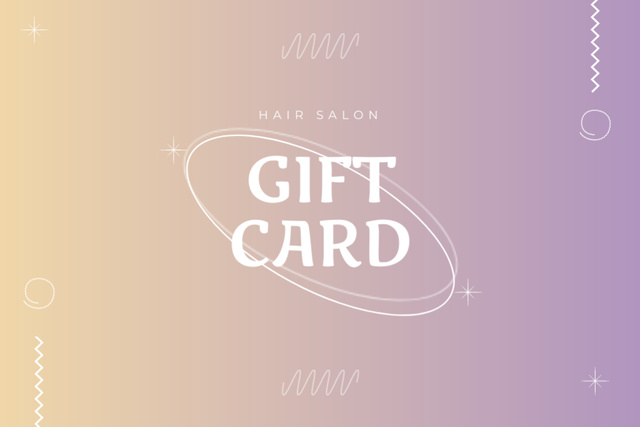 Platilla de diseño Discount on Hair Services Gift Certificate