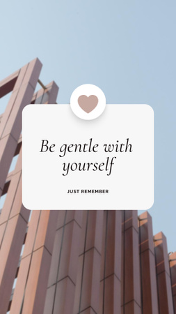 Designvorlage Inspirational Reminder about Self Love für Instagram Story