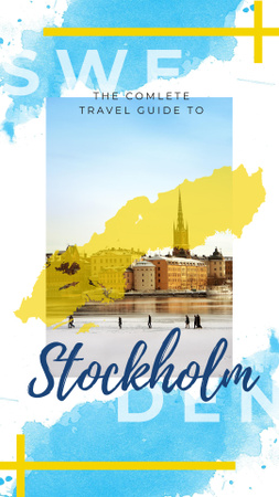 Stockholm city view Instagram Story Design Template