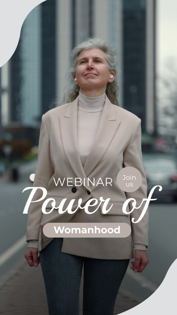 Webinar About Power Of Womanhood On Women’s Day TikTok Video tervezősablon