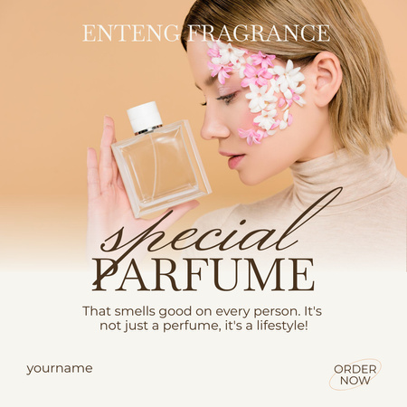 Designvorlage Werbung für spezielle Damenparfums für Instagram AD