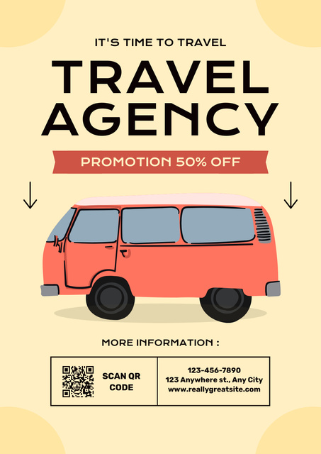 Camping Tour Promotion Poster Design Template