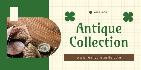 Bygone Age Stuff Offer In Antiques Store Collection Twitter Design Template
