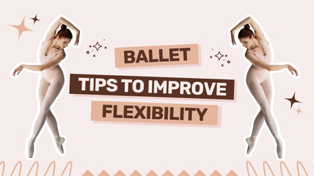 Anúncio de dicas de balé para flexibilidade Youtube Modelo de Design